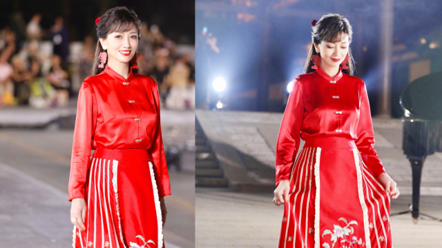 赵雅芝身着马面裙阐释东方美，胶原水光带来焕肤之效