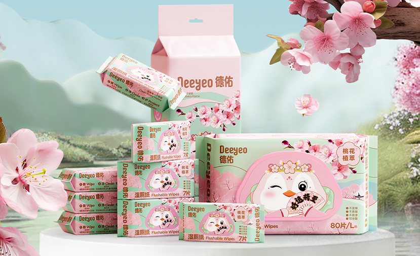 deeyeo德佑桃花限定湿厕纸上新，开启春日美好